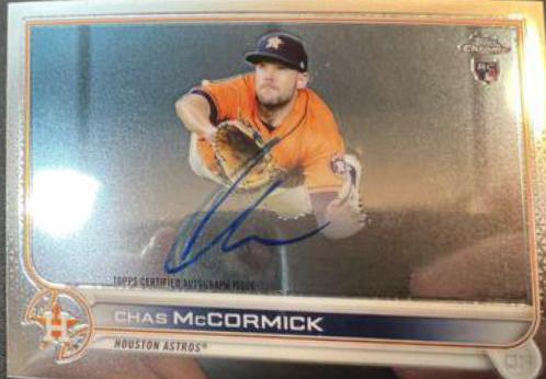 Chas McCormick #RA-CM Baseball Cards 2022 Topps Chrome Rookie Autographs