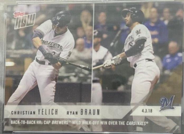 Chrisitan Yelich, Ryan Braun #33 Baseball Cards 2018 Topps Now