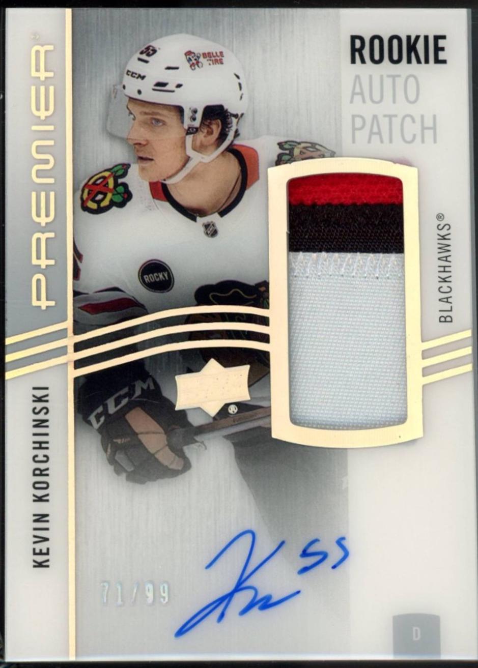 Kevin Korchinski #AR-KK 2023 Upper Deck Premier Acetate Rookie Auto Patch Hockey