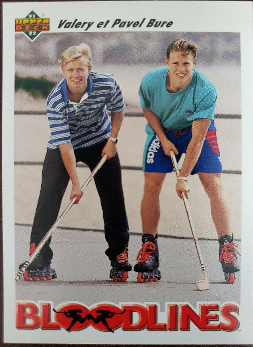 Valery & Pavel Bure #647 1991 Upper Deck French Hockey