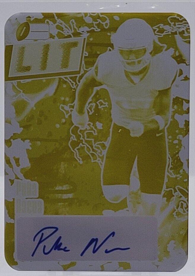 Puka Nacua #LIT-PN1 Football Cards 2023 Pro Set Metal LIT Autograph
