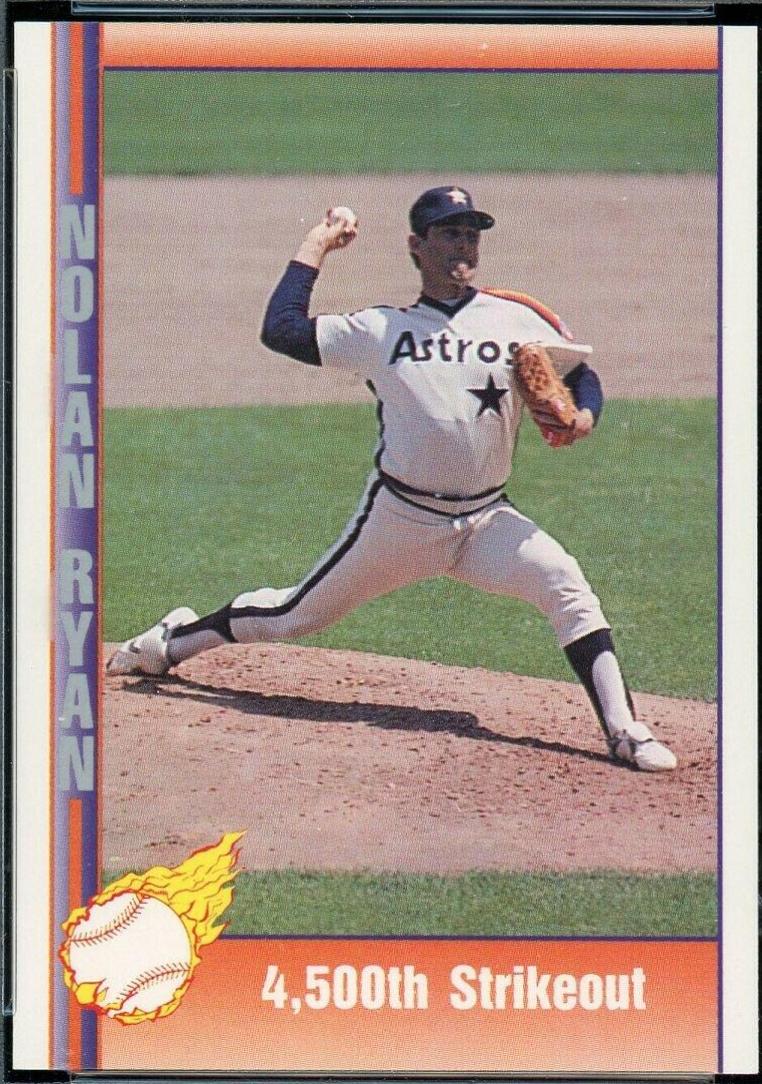 4,500th Strikeout #155 Baseball Cards 1992 Pacific Nolan Ryan