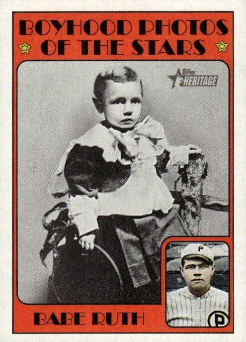 Babe Ruth #72TBPS-6 Baseball Cards 2021 Topps Heritage Minor League Boyhood Photos of the Stars