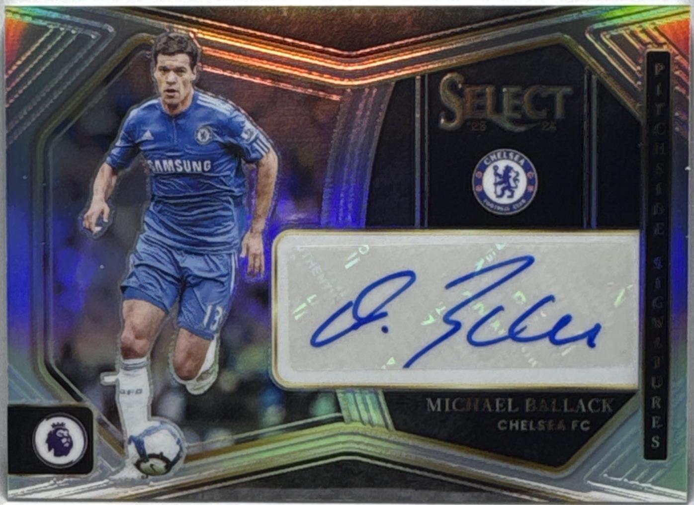Michael Ballack #16 Soccer Cards 2023 Panini Select Premier League Pitchside Signatures