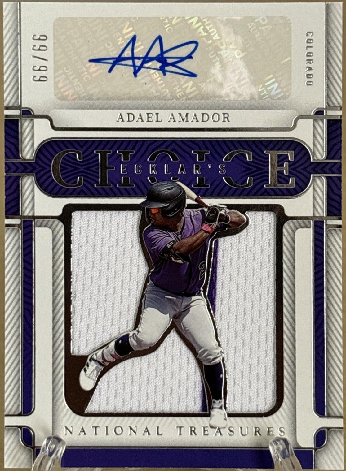Adael Amador #8 Baseball Cards 2023 Panini National Treasures Ecklar's Choice