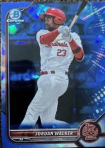 Jordan Walker #BCP-221 Baseball Cards 2022 Bowman Chrome Prospects Sapphire