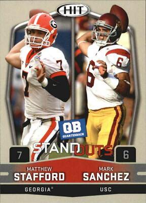 Matthew Stafford / Mark Sanchez #52 2009 Sage Hit Football