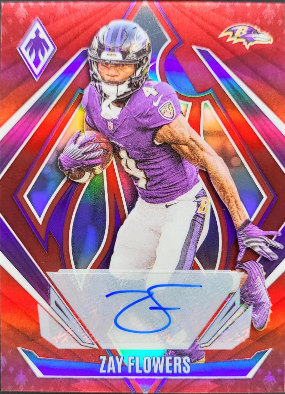 Zay Flowers [Autograph Red] #150 Prices | 2024 Panini Phoenix