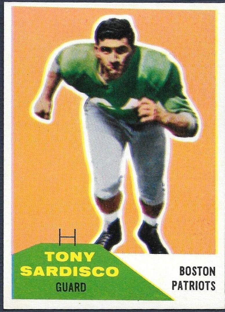 Tony Sardisco #21 Football Cards 1960 Fleer
