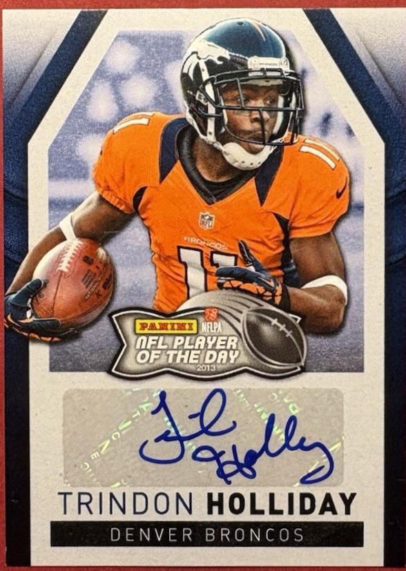 Trindon Holliday #TH 2013 Panini NFL Player Of The Day Autograph
