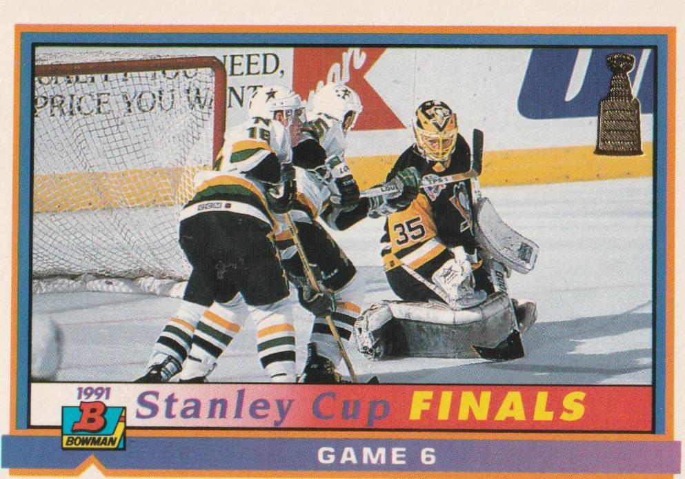 Stanley Cup Finals Game 6 #424 1991-92 Bowman Hockey