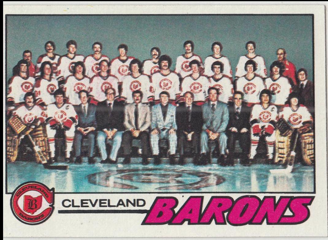 Barons Team #75 Hockey Cards 1977 Topps