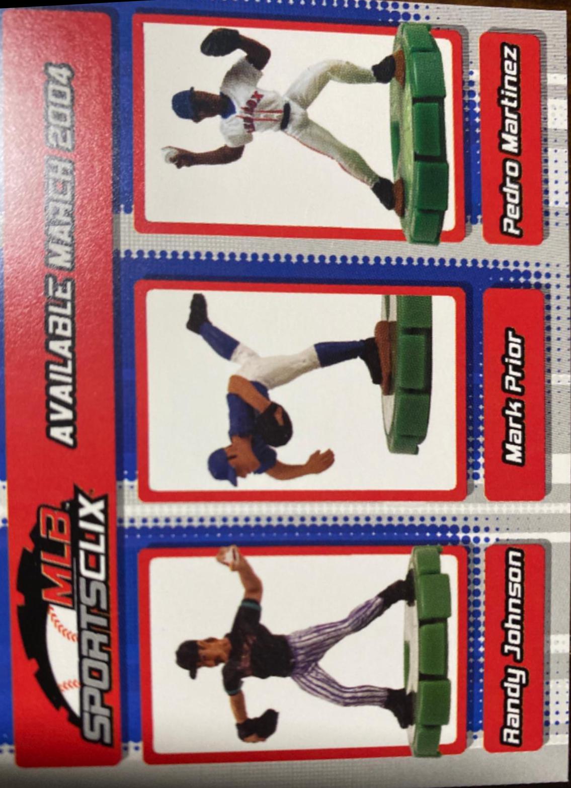 R.Johnson/M.Prior/P.Martinez Baseball Cards 2004 Topps Wizkids MLB Sportsclix