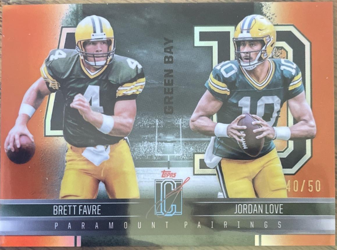 Jordan Love / Brett Favre [Orange] #PP-5