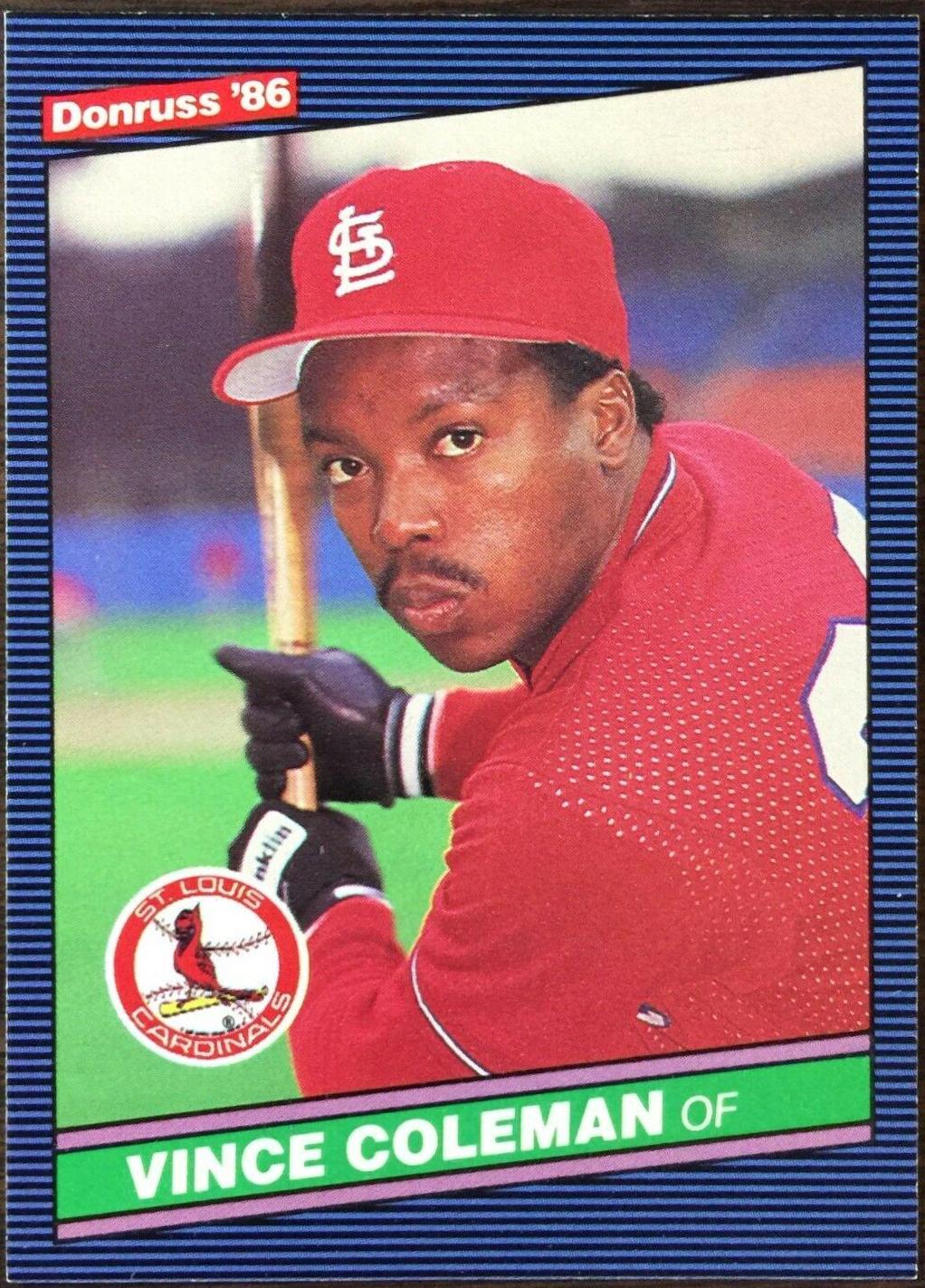 Vince Coleman #181 Baseball Cards 1986 Donruss