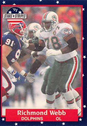 Richmond Webb #42 Football Cards 1991 Fleer Stars and Stripes