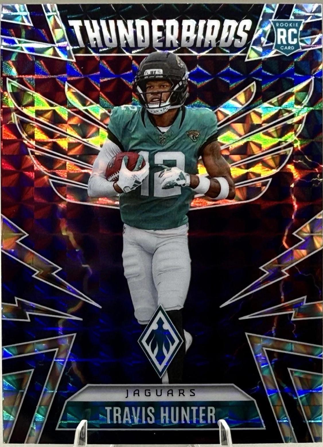 2025 Panini Phoenix Thunderbirds Travis Hunter [Silver Pyramids] #22 card