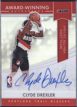 Clyde Drexler #AW-CDX Basketball Cards 2020 Panini Chronicles Award Winning Signatures