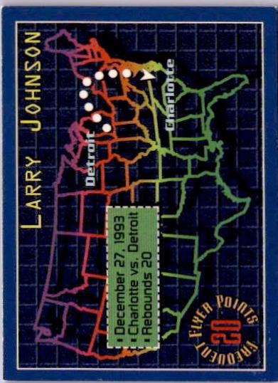Larry Johnson #5 Basketball Cards 1993 Stadium Club Frequent Flyer Points