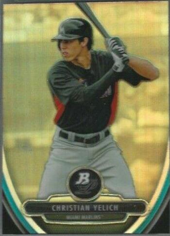 Christian Yelich #12 Baseball Cards 2013 Bowman Platinum Chrome Prospects