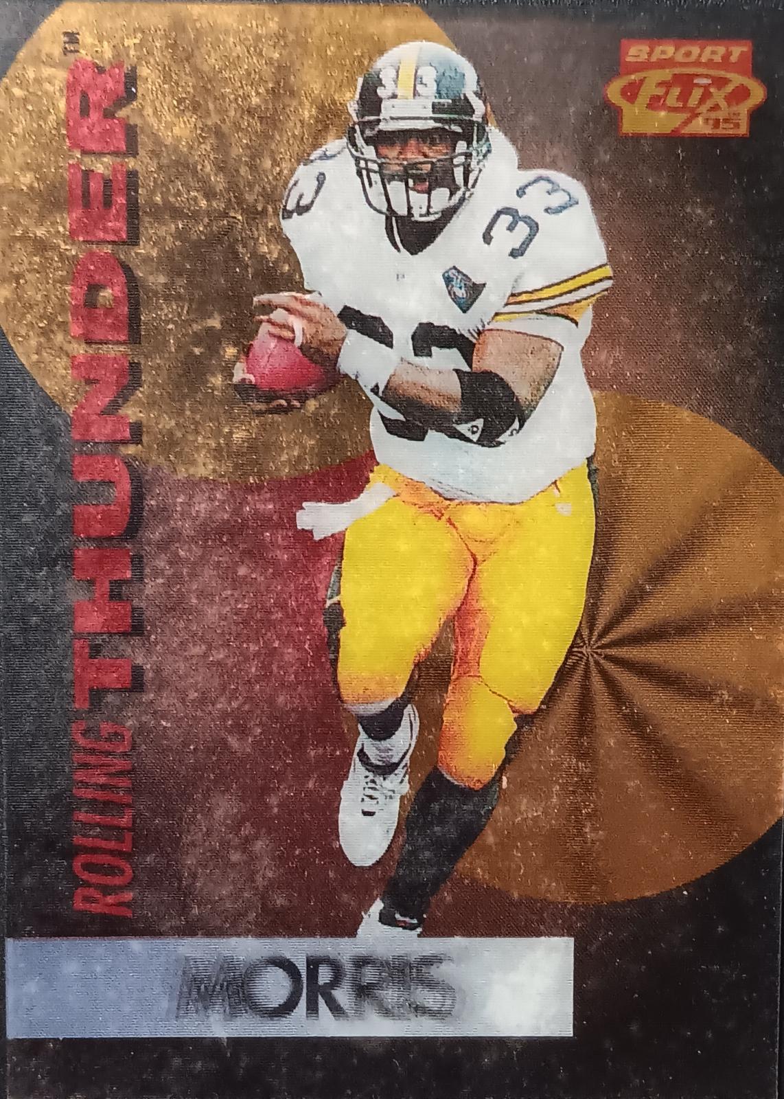 Bam Morris #10 of 12 Football Cards 1995 Sportflix Rolling Thunder