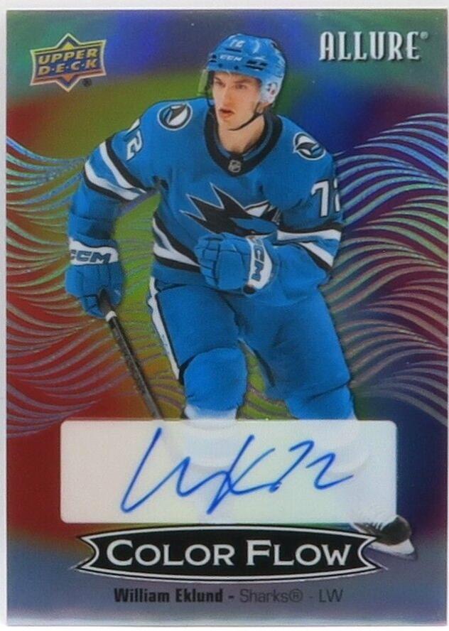 William Eklund #CFA-WE Hockey Cards 2024 Upper Deck Allure Color Flow Full Rainbow Autograph