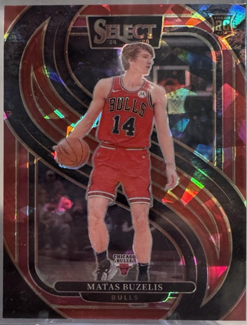 2024 Panini Select Matas Buzelis [Red Cracked Ice Prizm] #166 card