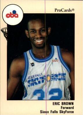 Eric Brown #7 Basketball Cards 1989 Procards Cba