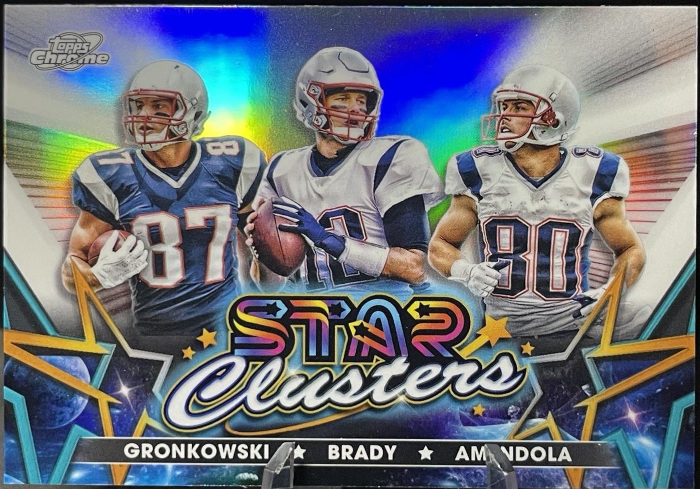 Danny Amendola / Tom Brady / Rob Gronkowski #SCL-3 Football Cards 2024 Topps Cosmic Chrome Star Clusters