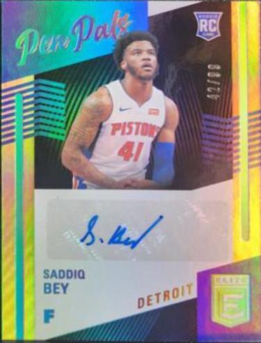 Saddiq Bey #PP-SBY Basketball Cards 2020 Panini Donruss Elite Pen Pals Autographs