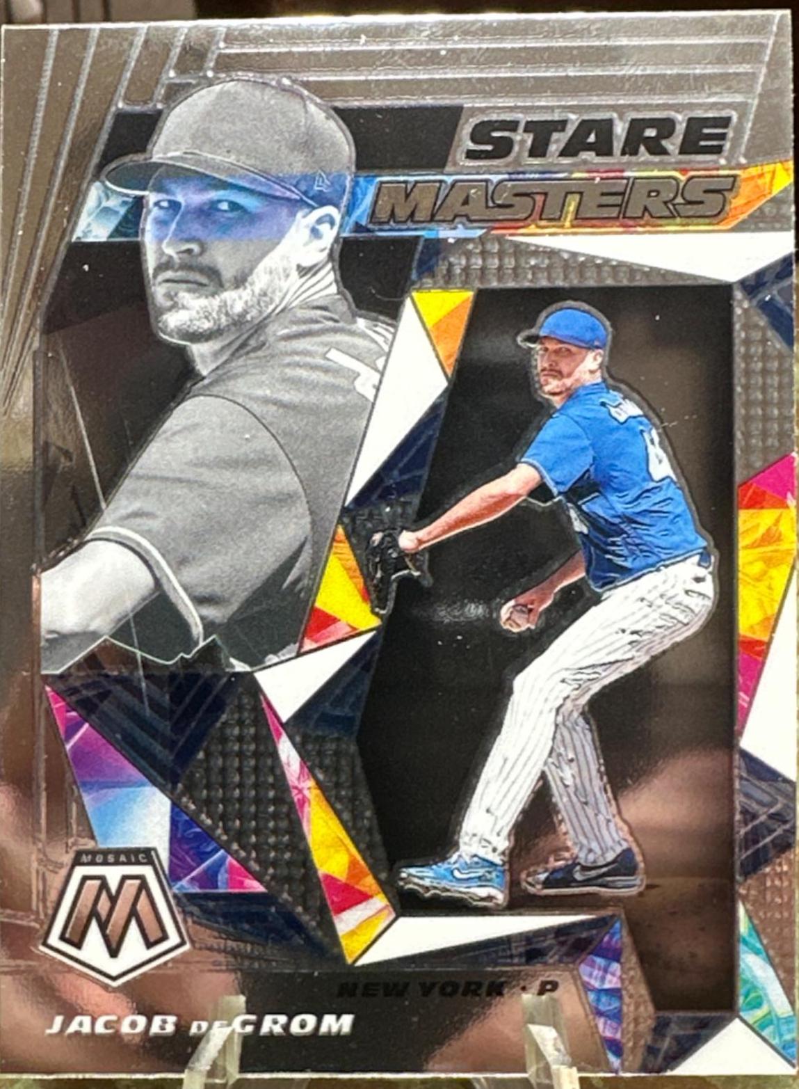 Jacob DeGrom #SM1 Baseball Cards 2021 Panini Mosaic Stare Masters