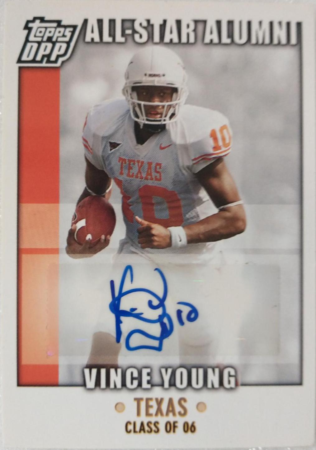 Vince Young #ASA-VY Football Cards 2007 Topps Draft Picks & Prospects All Star Alumni Autograph
