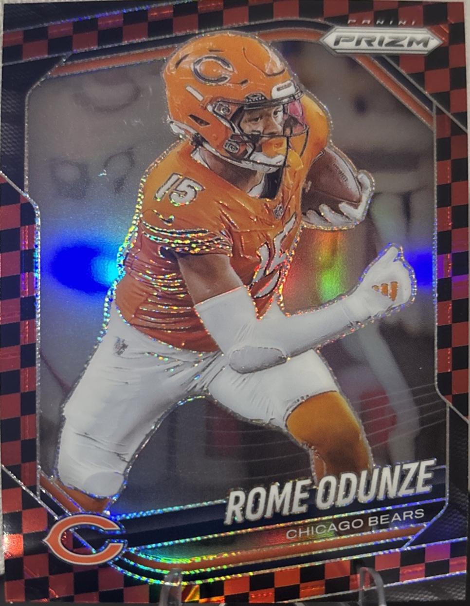 Rome Odunze [Black Red Checker] #8