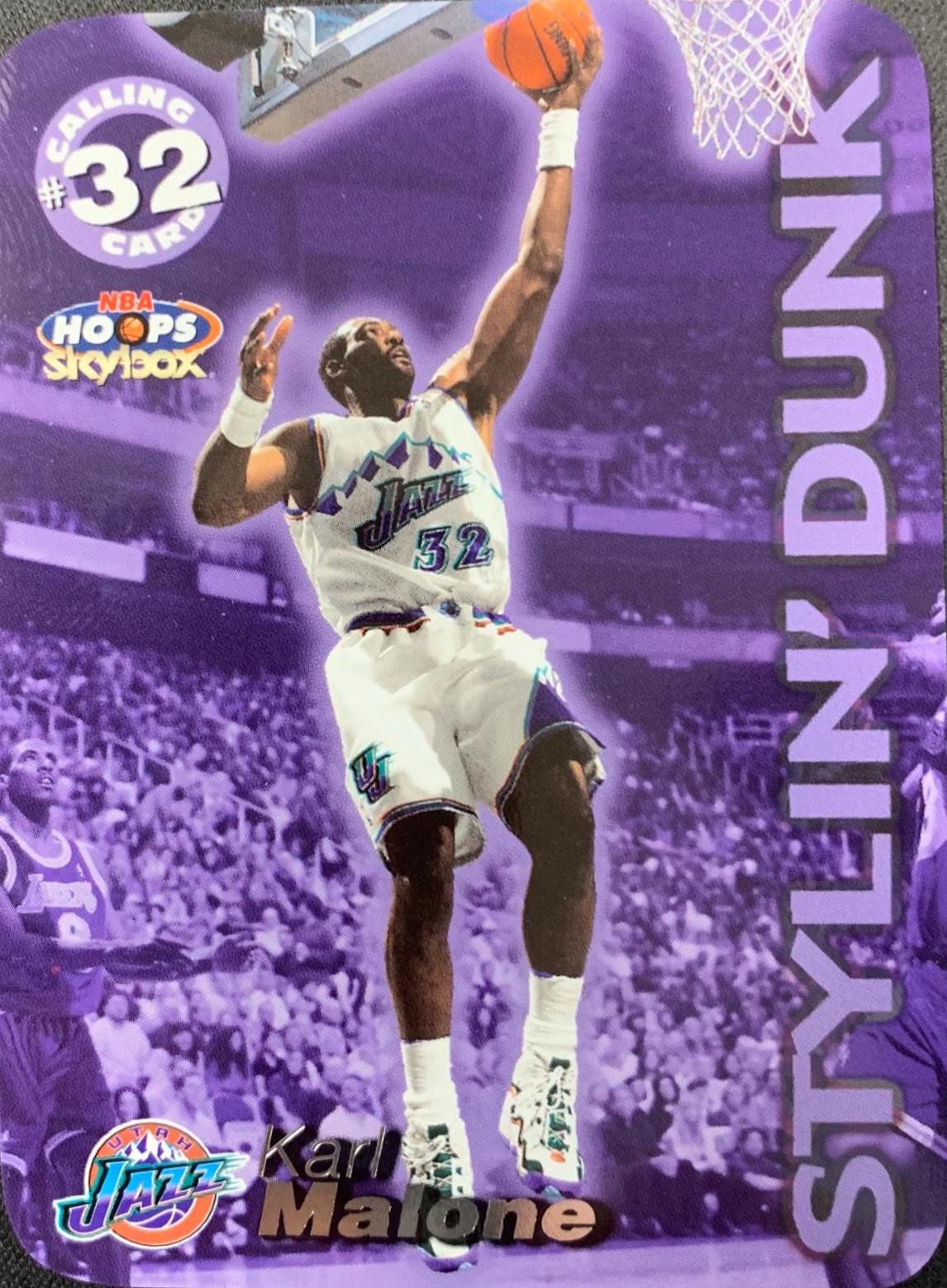 Karl Malone #6CC Basketball Cards 1999 Hoops Calling Card