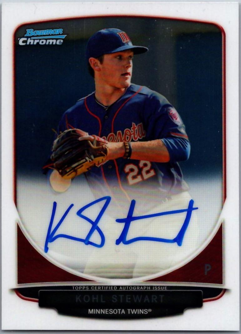 Kohl Stewart #BCAKS 2013 Bowman Chrome Draft Picks & Prospects Autographs Baseball
