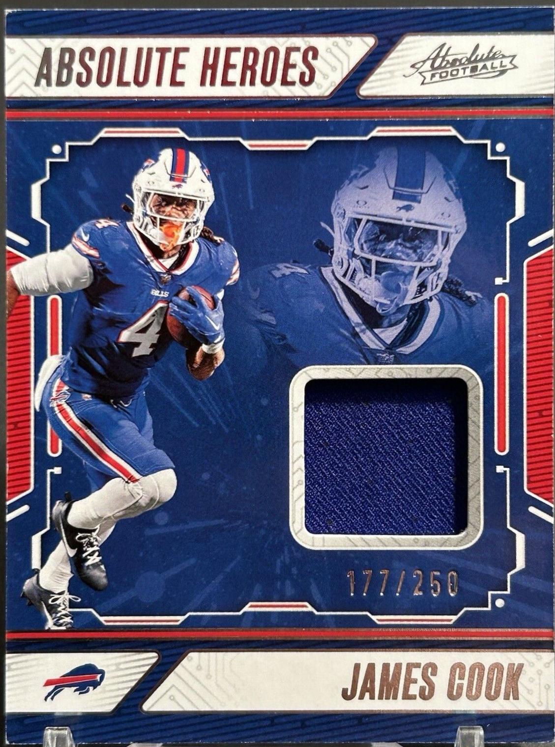 James Cook #AHM-JCK Football Cards 2024 Panini Absolute Heroes Memorabilia