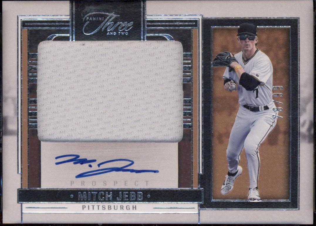Mitch Jebb #96 Baseball Cards 2024 Panini Three and Two Prospect Jersey Autograph