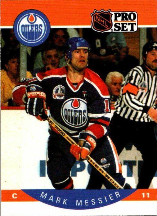 Mark Messier #91 Hockey Cards 1990 Pro Set