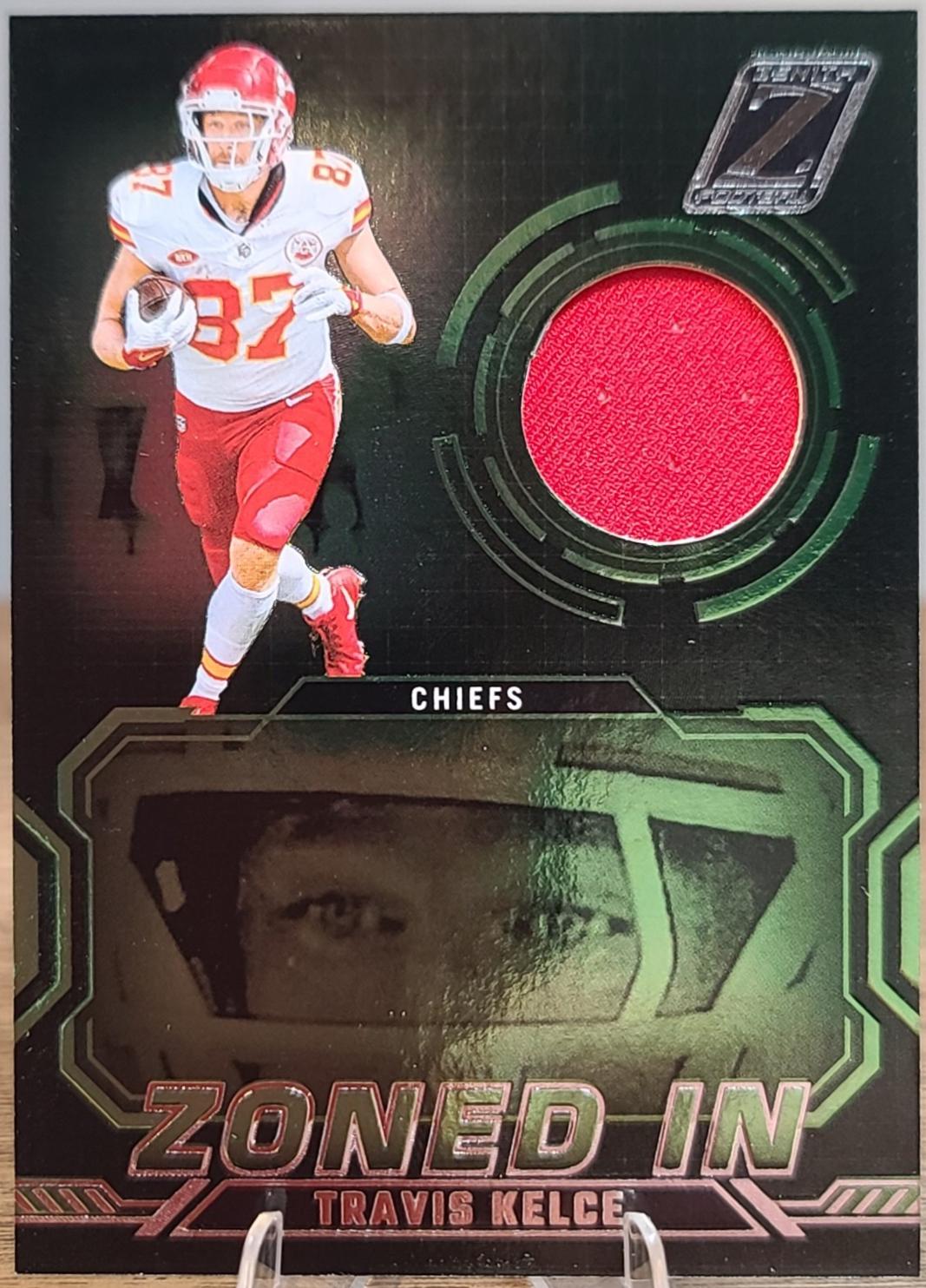 Travis Kelce #ZI-TKE Football Cards 2024 Panini Zenith Zoned In