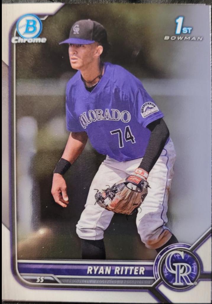 Ryan Ritter #BDC-136 Baseball Cards 2022 Bowman Draft Chrome