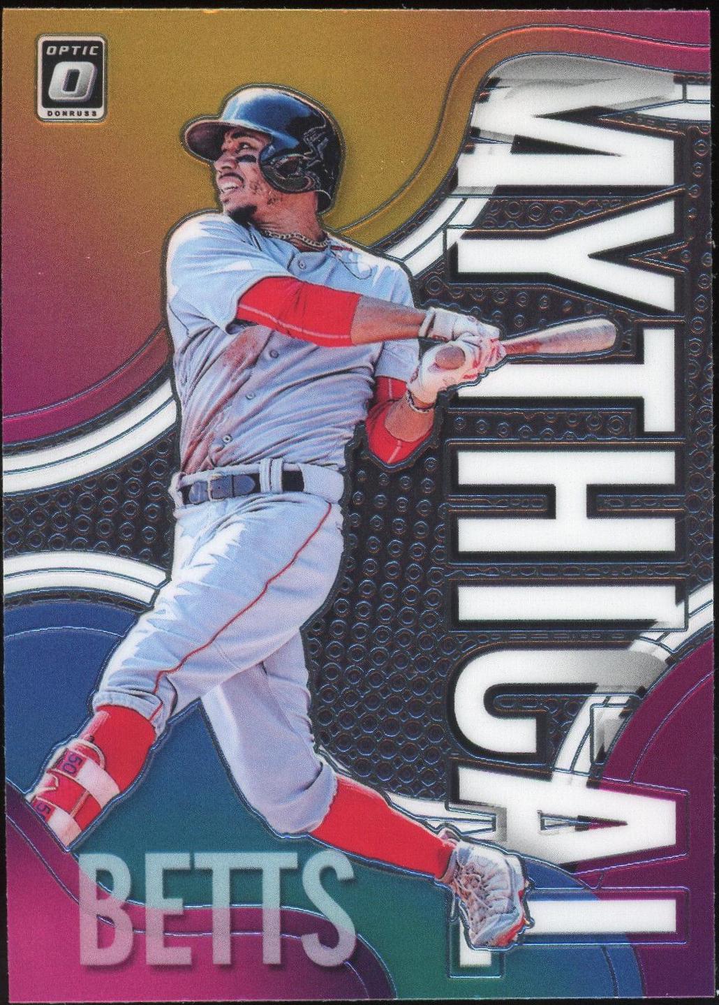 Mookie Betts #M3 Baseball Cards 2019 Panini Donruss Optic Mythical