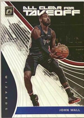 John Wall #5 Basketball Cards 2019 Panini Donruss Optic All Clear for Takeoff
