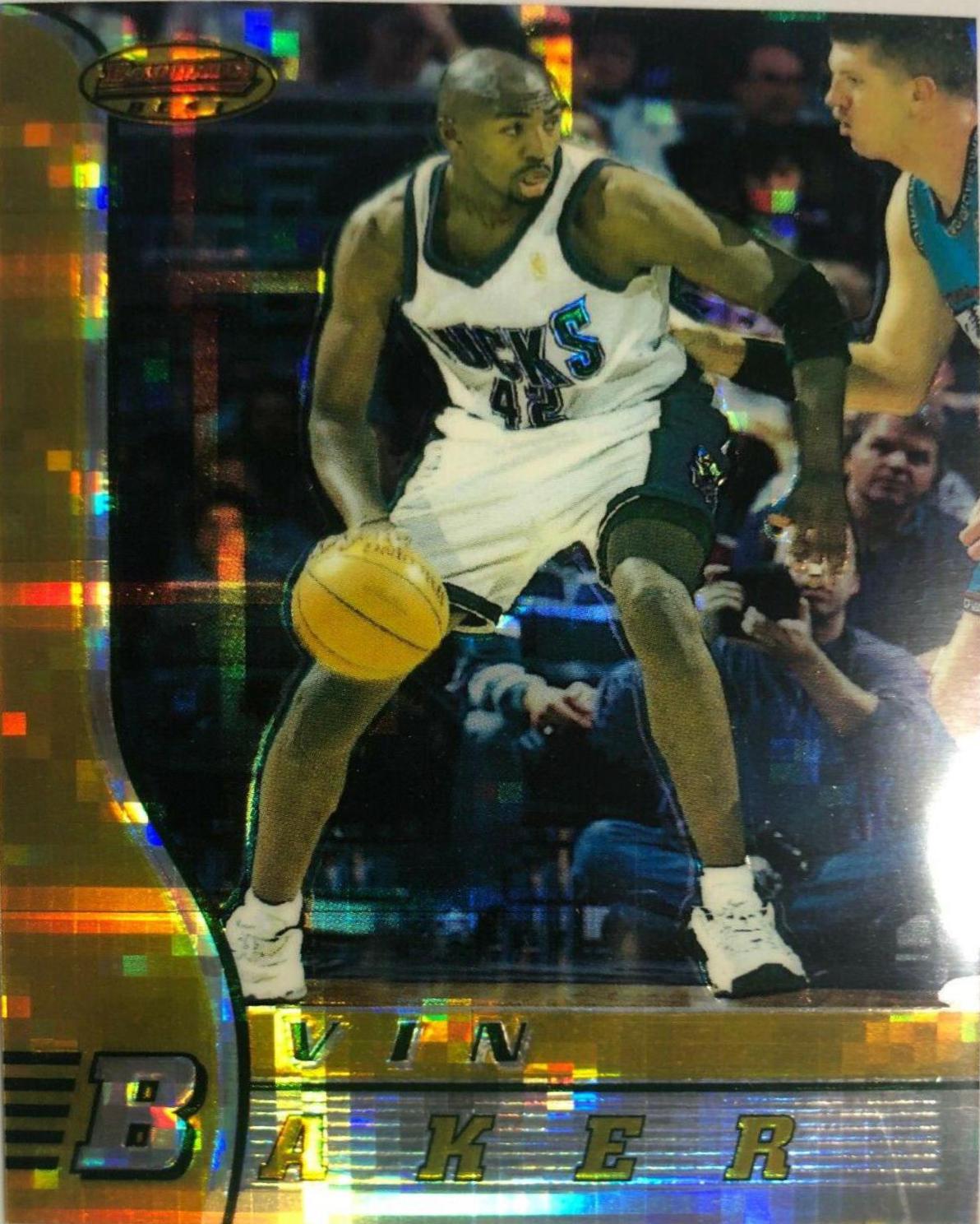 Vin Baker Atomic Refractor #9 Basketball Cards 1996 Bowman's Best
