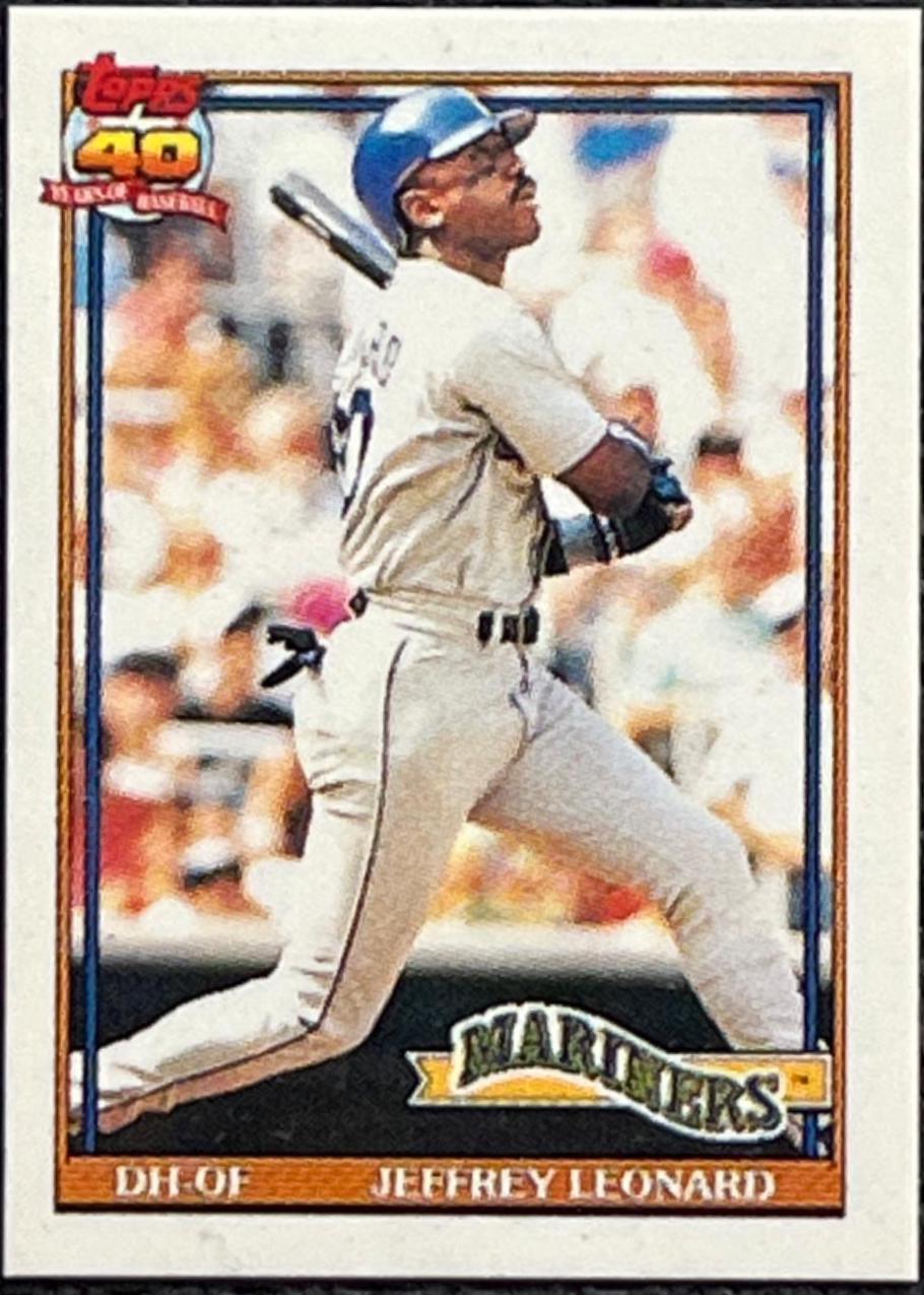 Jeffery Leonard #55 Baseball Cards 1991 Topps Micro