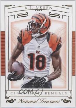 A.J. Green #5 Football Cards 2015 Panini National Treasures