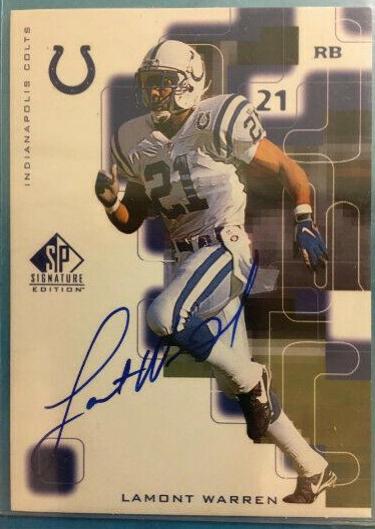 Lamont Warren #LW 1999 Sp Signature Football