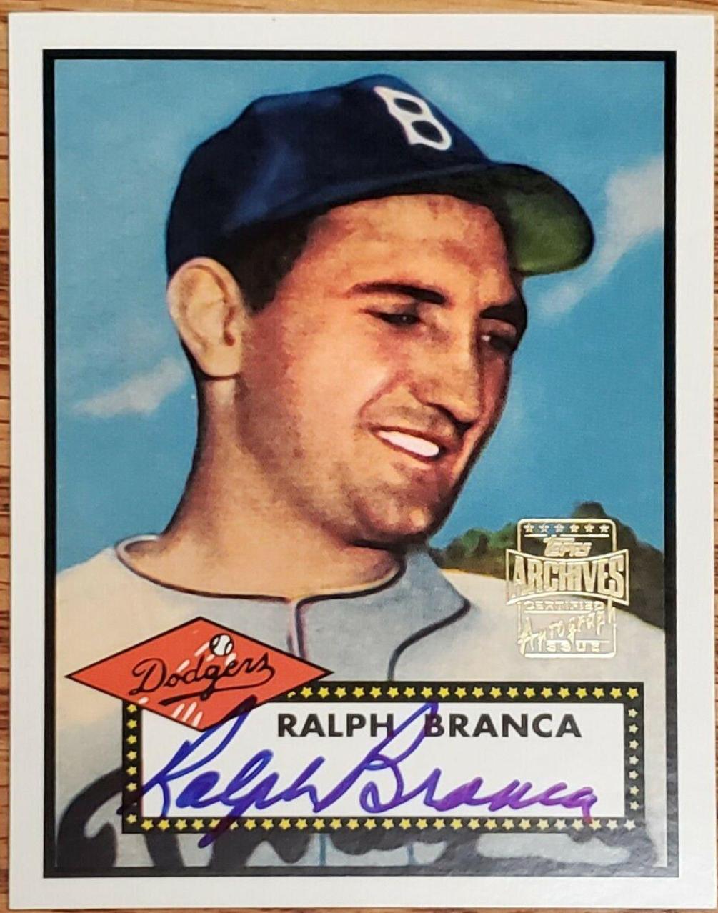 Ralph Branca #4 Baseball Cards 2001 Topps Archives Autographs