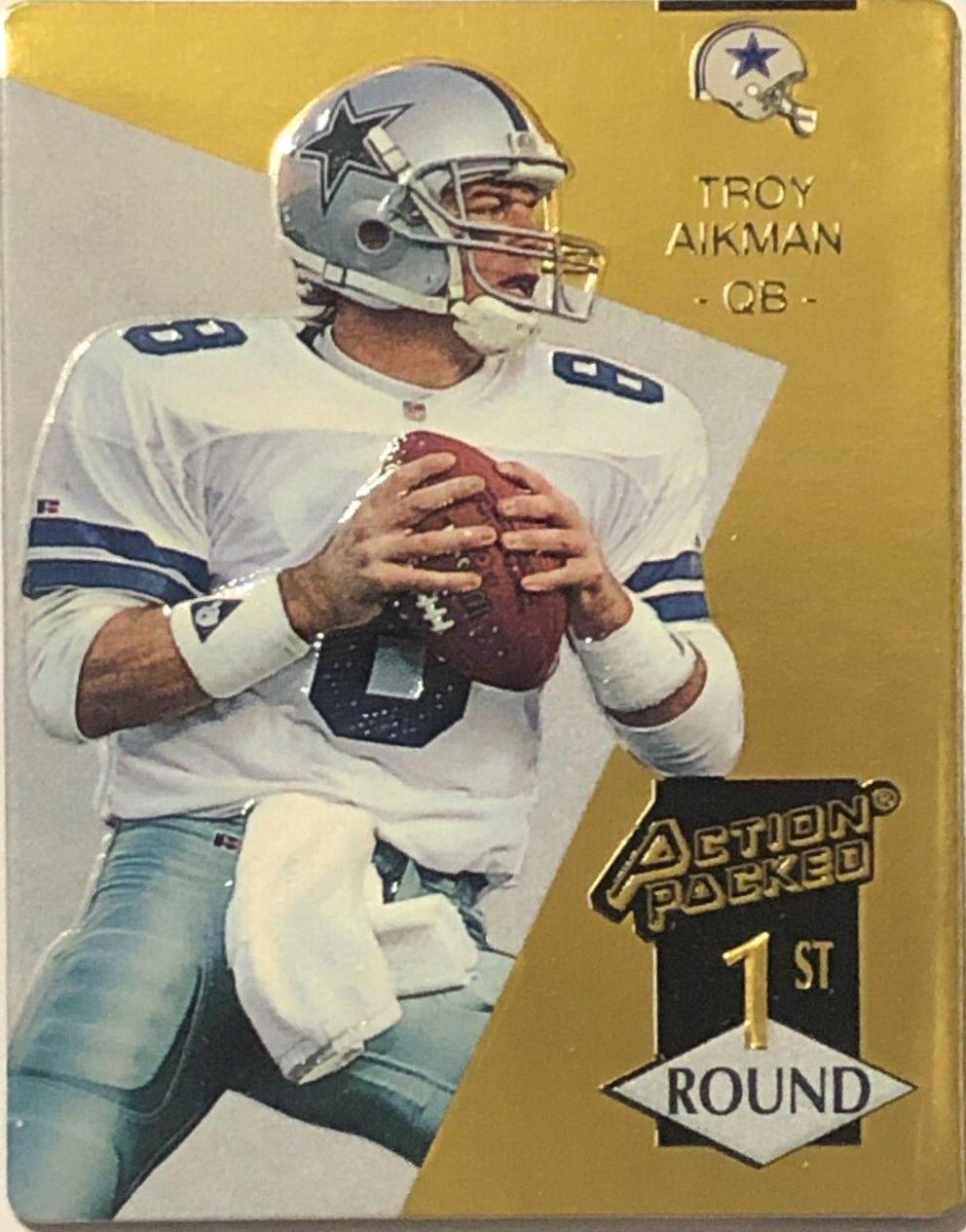 Troy Aikman #RU1 Football Cards 1993 Action Packed Rookie Update Previews