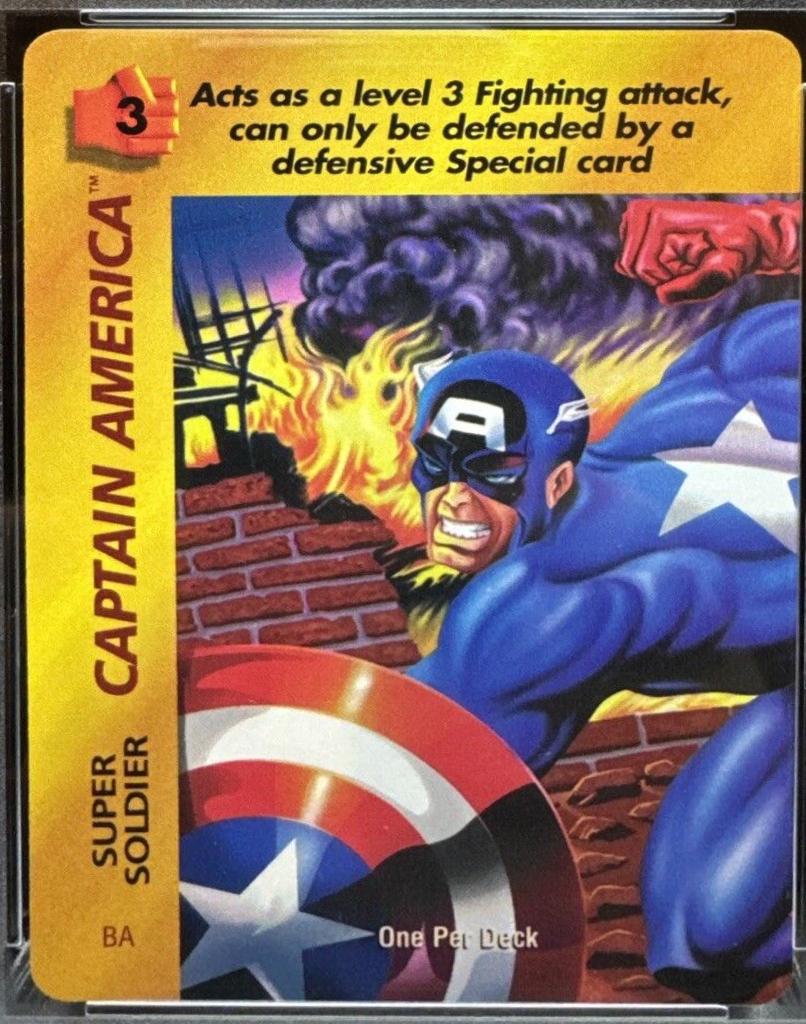 Captain America: Captain America Marvel 1995 Fleer Overpower