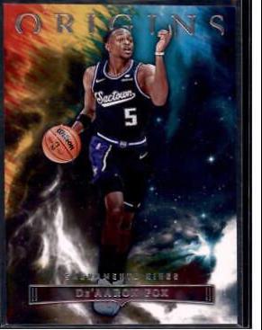 De'Aaron Fox #1 Basketball Cards 2022 Panini Origins